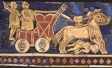 Sumerian war chariots reconstructed Ancient Sumer, Ancient Art, Ancient History, Seven Nation ...