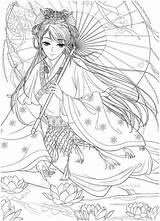 572 Classic Chinese Portrait Coloring Book Vol21 – Traditional  sketch template