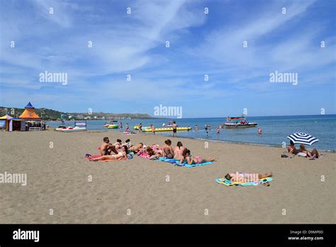 Faliraki Beach, Faliraki, Rhodes (Rodos) Region, The Dodecanese, South ...