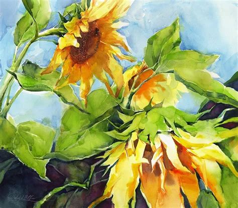 Amazon.com: Fine Art Print of Sunflower Watercolor Painting: Handmade