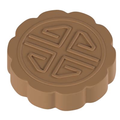Moon cake 3D element for graphic design. Web editor software to create 3D designs for ads ...