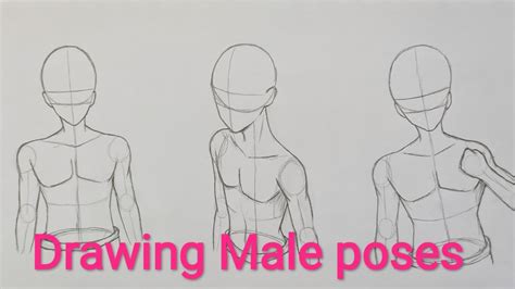 Drawing Some Manga/anime Male poses. - YouTube