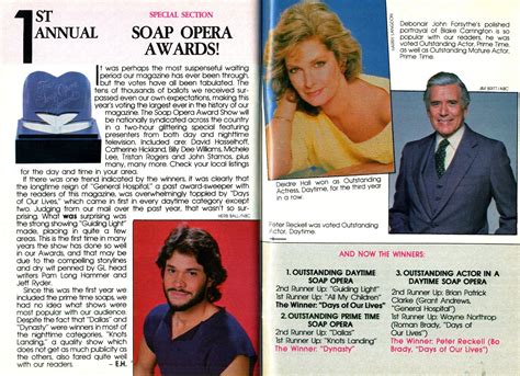 1st Annual Soap Opera Digest Award Winners Part 1 of 7