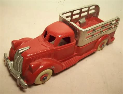 1930'S~HUBLEY~CAST IRON 7& STAKE BED FARM TRUCK TOY w/NICKEL PLATING~RESTORED~ $9.95 - PicClick