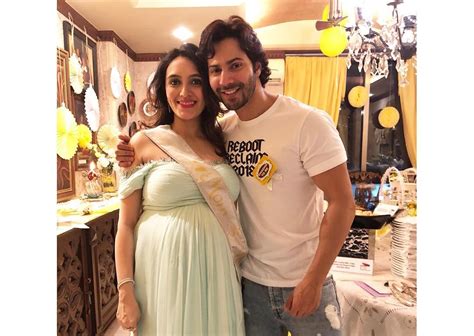 Family Time: Varun Dhawan poses with Bhabhi Jaanvi at her baby shower ...