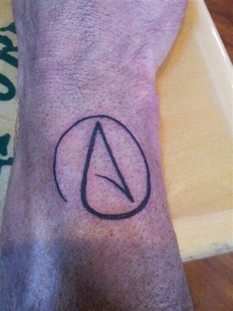 Atheism symbol tattoo on my right wrist! | Inks stuffs | Pinterest | Tattoos, Symbolic tattoos ...