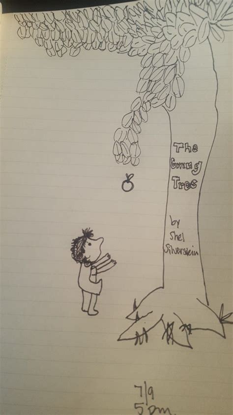 the giving tree book cover. | Book cover, The giving tree, Sketches