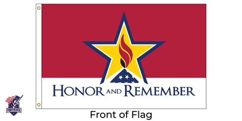 Honor And Remember 3x5 Feet Nylon Flag Made in USA