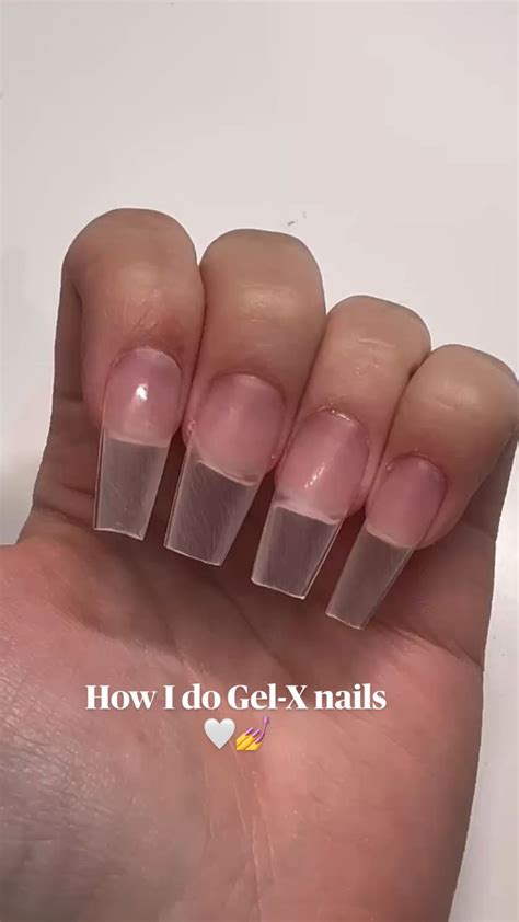 How I do Gel-X nails 🤍💅 | Gel nail tutorial, Nails, Cute gel nails