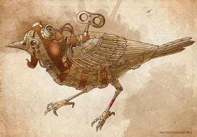 Wind up bird Steampunk Bird, Steampunk Tattoo, Steampunk Animals, Steampunk Artwork, Steampunk ...