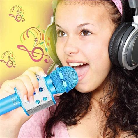 858 WIRELESS Karaoke Singing Microphone WITH Bluetooth And Speaker ( blue ) at Rs 210/piece ...