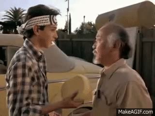 Karate Kid - Wax on Wax off on Make a GIF