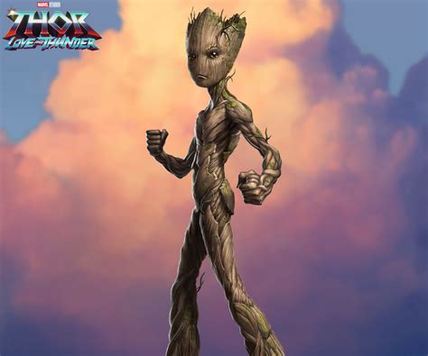 Groot Thor Love and Thunder HD Wallpaper, HD Movies 4K Wallpapers, Images and Background ...