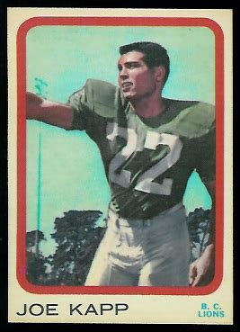 1963 Topps CFL Football Card #3: Joe Kapp