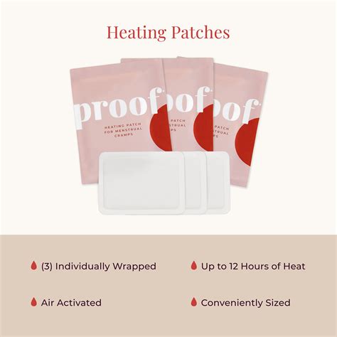 proof. Heating Patch for Menstrual Cramps, 3ct