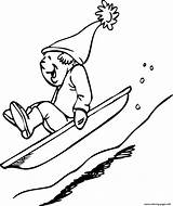 Happy Sledding Free Winter S9438 Coloring Page Printable sketch template