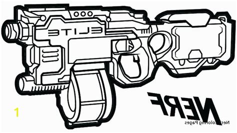 Nerf Blaster Coloring Page | divyajanan