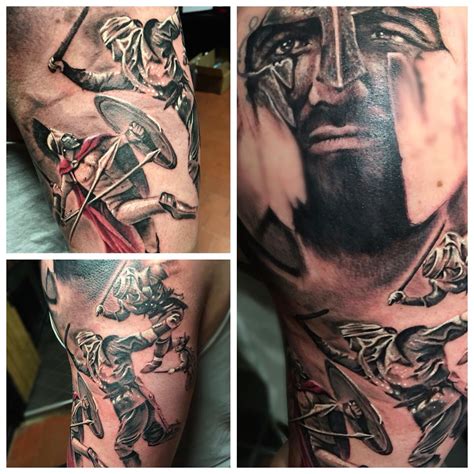 300 Spartan Leonidas tattoo by the skin Needlecrafter | Warrior tattoos ...