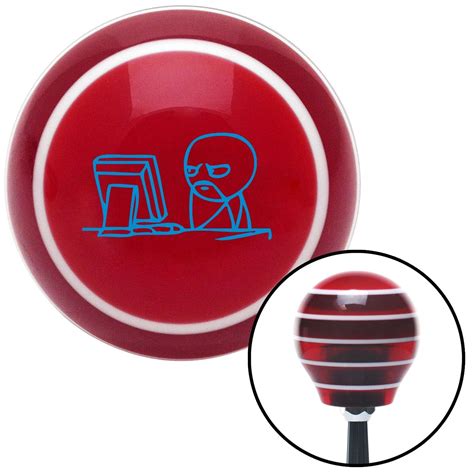 Blue Soon Computer American Shifter 114792 Red Stripe Shift Knob with M16 x 1.5 Insert Shift ...