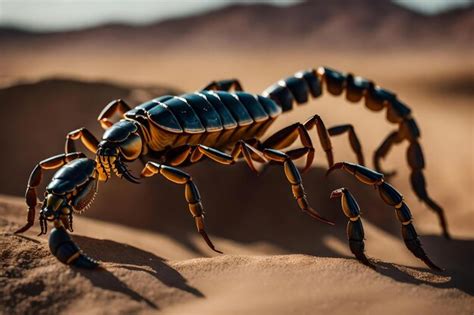 Premium AI Image | A large scorpion in the desert