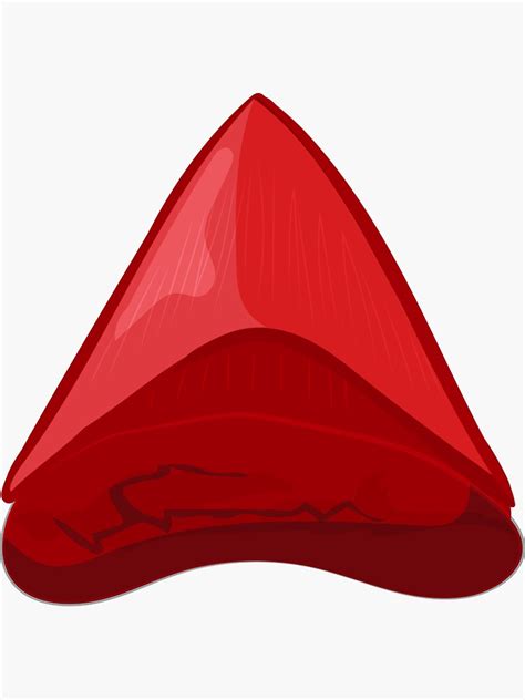 "Red Megalodon Tooth (Red Prehistoric Shark Tooth)" Sticker for Sale by prehistoricco | Redbubble