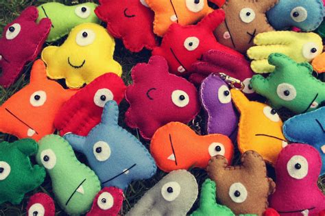 Our colourful handmade plushies - in miniature! www.babua.com.au | Felt crafts, Handmade plush ...