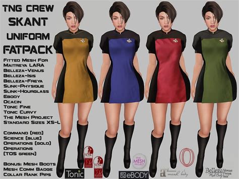 Second Life Marketplace - [u]Sci-Fi Star Trek Dress TNG Cosplay ...