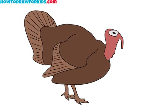 How to Draw a Realistic Turkey - Easy Drawing Tutorial For Kids