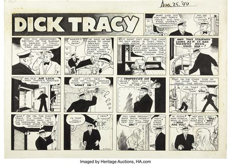 Chester Gould Dick Tracy Sunday Comic Strip Original Art, dated | Lot ...