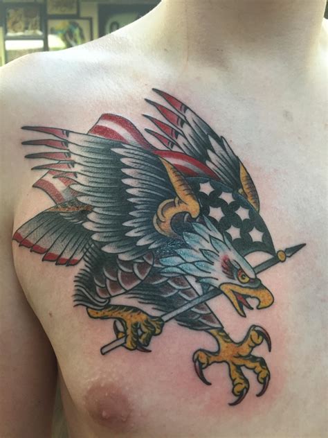 American traditional eagle by Scott Sketo at Tattoo Paradise ...