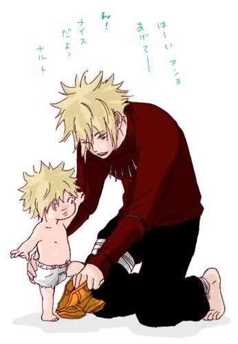 Minato and Baby Naruto! So cute! | Naruto minato, Naruto shippuden