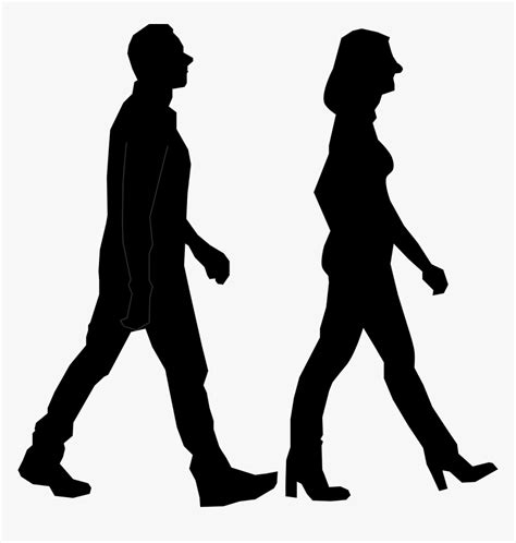 Walking Silhouette Person - People Walking Silhouette Png, Transparent ...