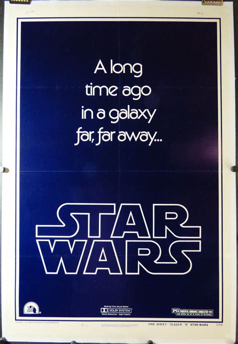 STAR WARS, Teaser Style B Original Movie Theater Poster with GAU Logo ...