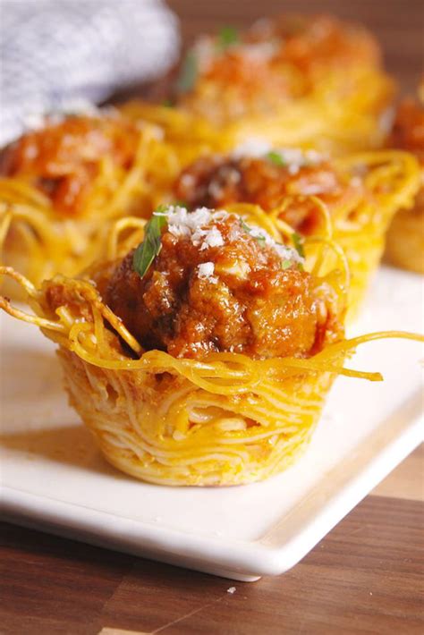 Spaghetti & Meatball Bites Bite Size Appetizers, Finger Food Appetizers ...