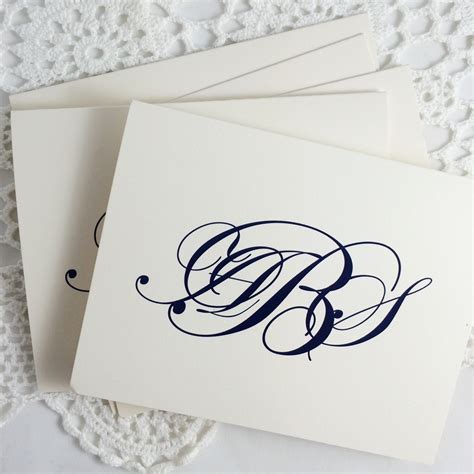 Monogrammed Stationery Personalized Stationary Blank Notes