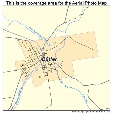 Aerial Photography Map of Butler, OH Ohio