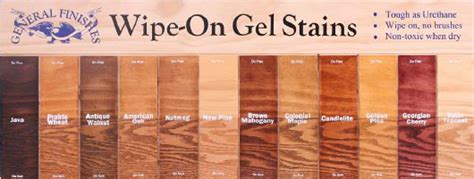 Old Masters Wiping Stain Color Chart
