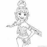 Mia And Me Coloring Pages Elf Yuko  XColoringscom sketch template