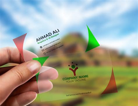 Translucent Plastic Free Business Card Mockup :: Behance