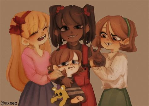 Elizabeth Afton, Cassidy, Charlie Emily, CC | Anime fnaf, Fnaf drawings, Afton