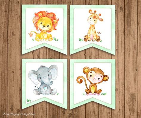 Safari Baby Shower Banner PRINTABLE Boy Oh Boy. Jungle - Etsy