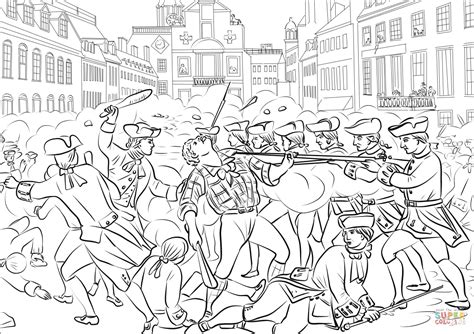 Boston Massacre Pages Coloring Pages