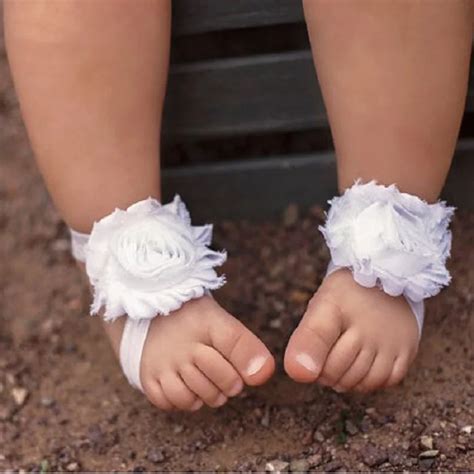 Cute Baby Children Colorful Barefoot Cloth Sandals Newborn Girls Flower Footwear Kids Toddler ...