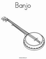 Banjo Coloring Page  Twisty Noodle sketch template