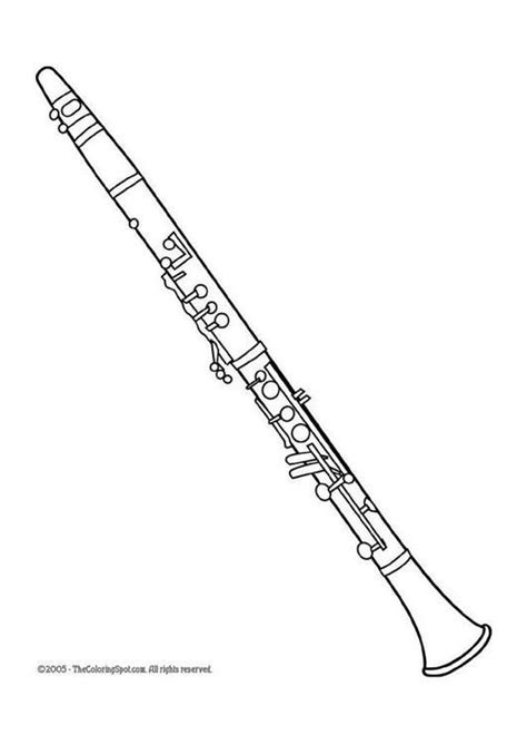 Coloring page clarinet - img 5951. | Clarinet, Coloring pages, Flute ...