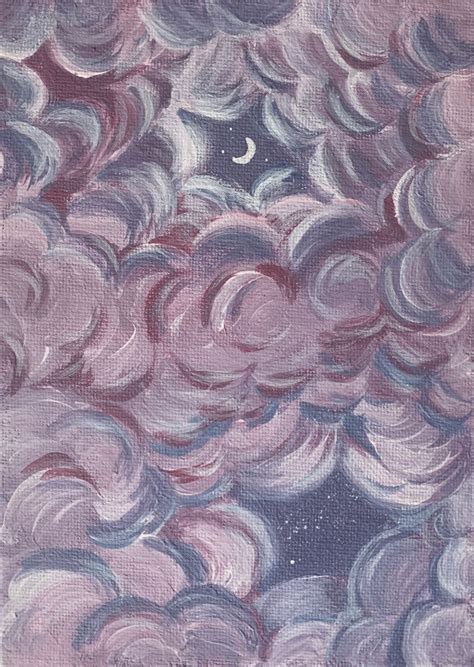 Purple Night Sky Painting by Osanna101 on DeviantArt | Purple painting ...