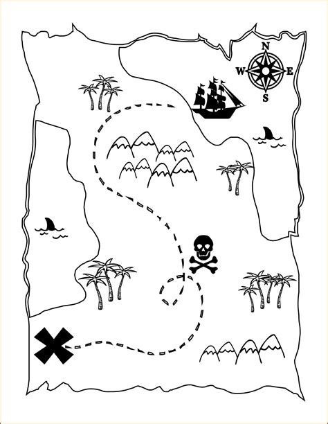 Pirate Treasure Map Printable - map : Resume Examples #Bw9jo7NY7X