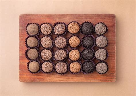 Premium Photo | Typical brazilian brigadeiros various flavors over ...