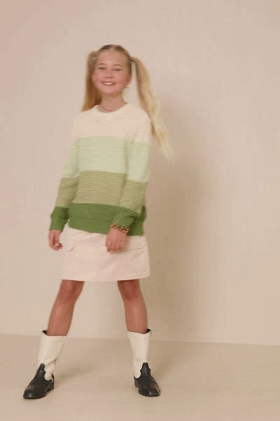 Girls Color Block Low Gauge Mock Neck Sweater – HLA WS