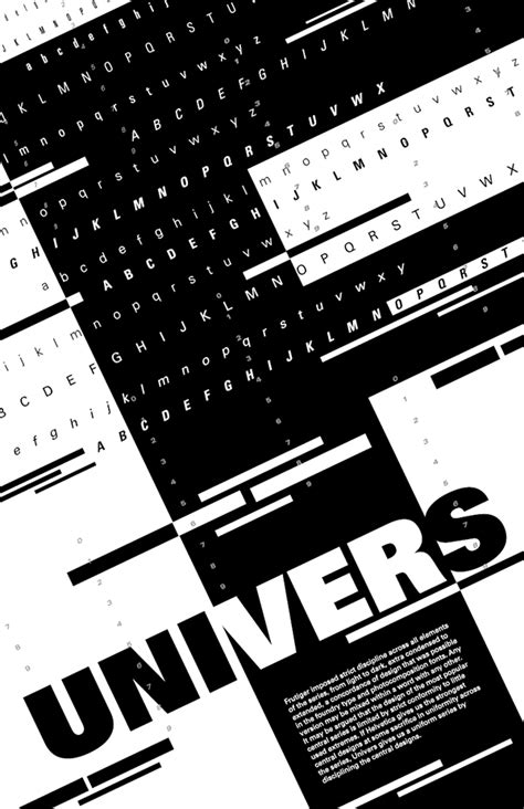 Typography - Univers on Behance in 2020 | Typeface poster, Graphic ...